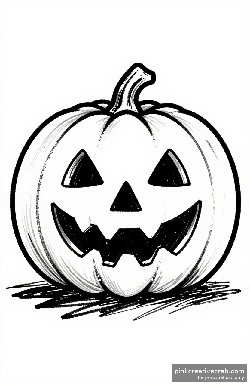 Grinning Jack-o'-Lantern Face