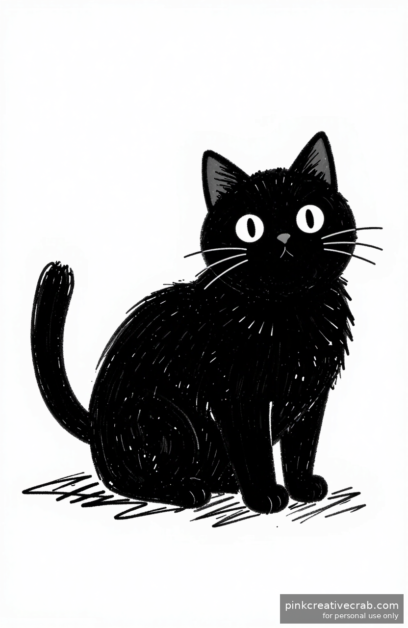 Chubby Little Black Cat