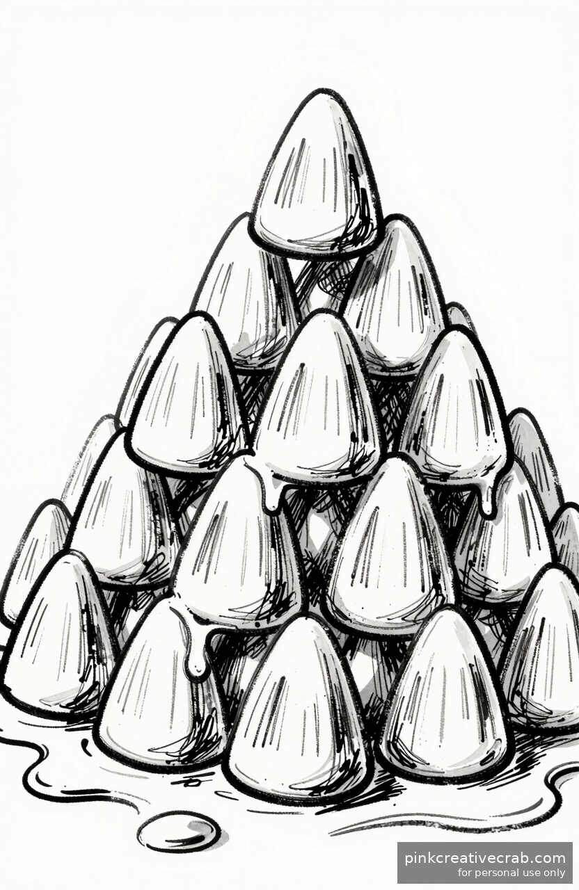 Melting Candy Corn Stack