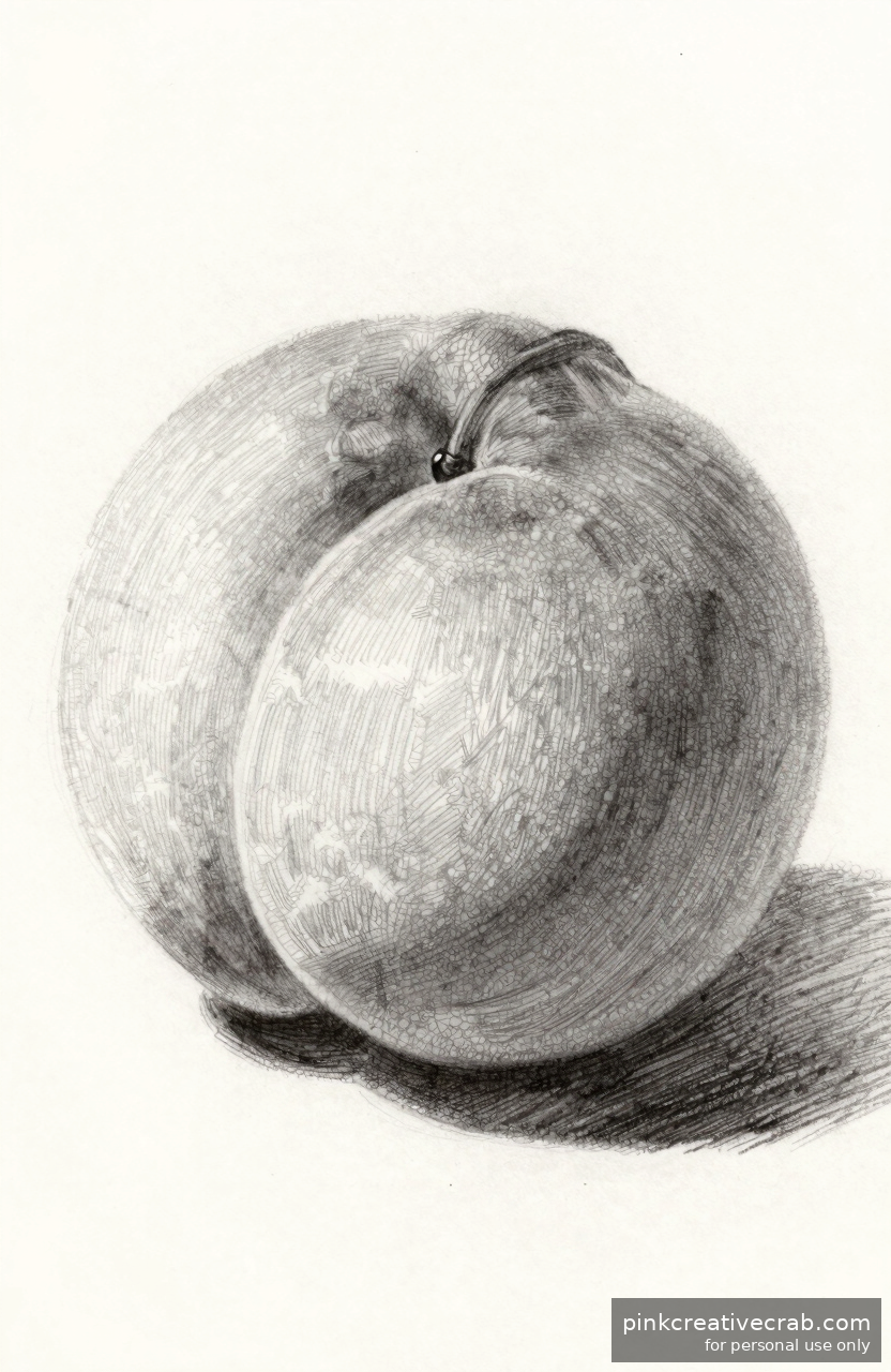 Soft Fuzzy Peach Sketch