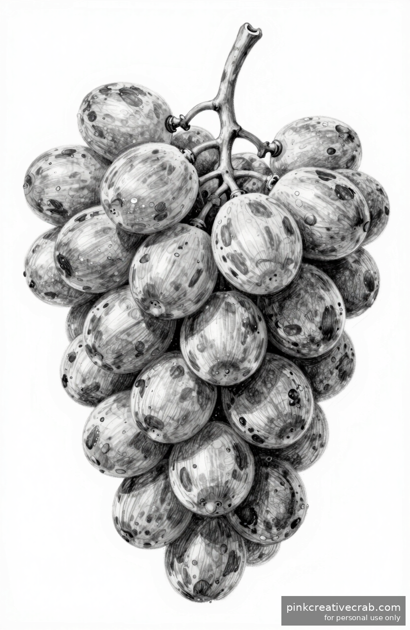 Bunch of Grapes on the Vine
