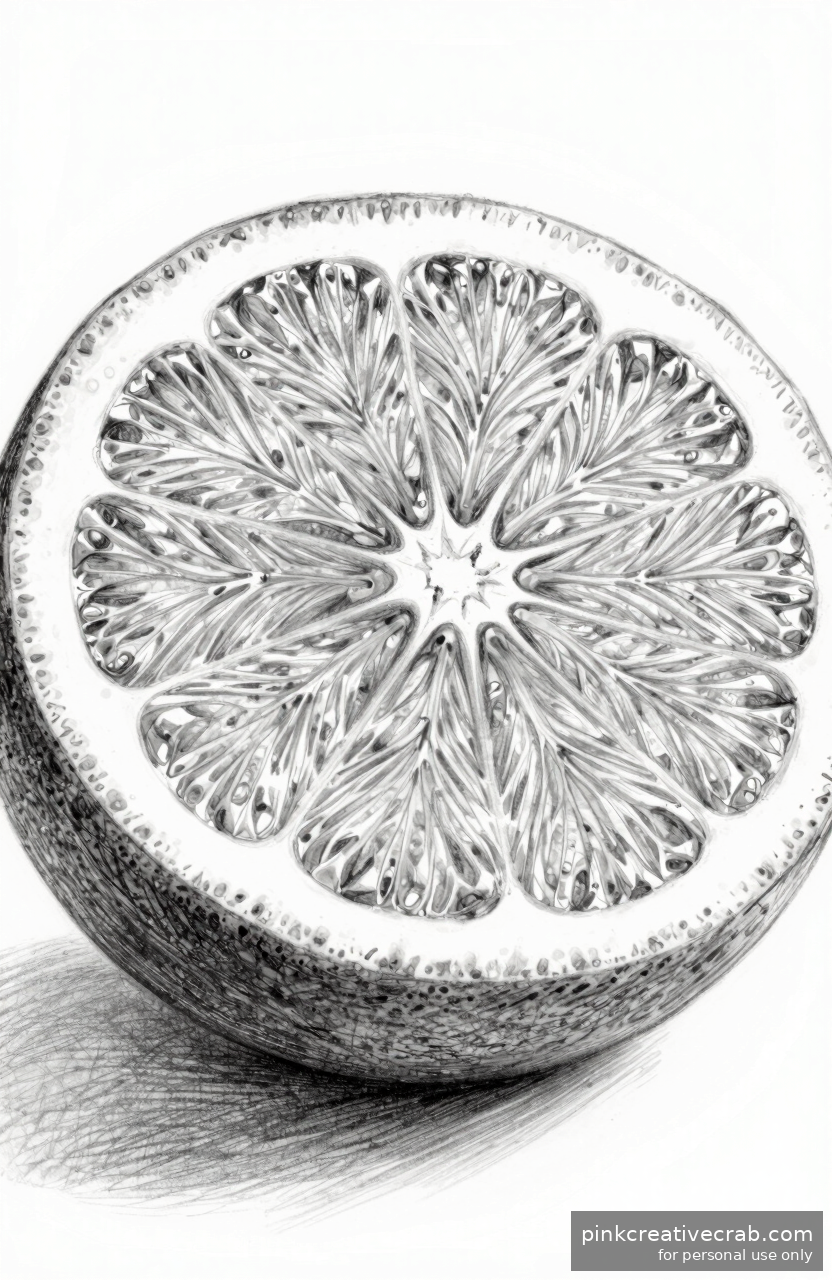 Halved Orange Cross-Section