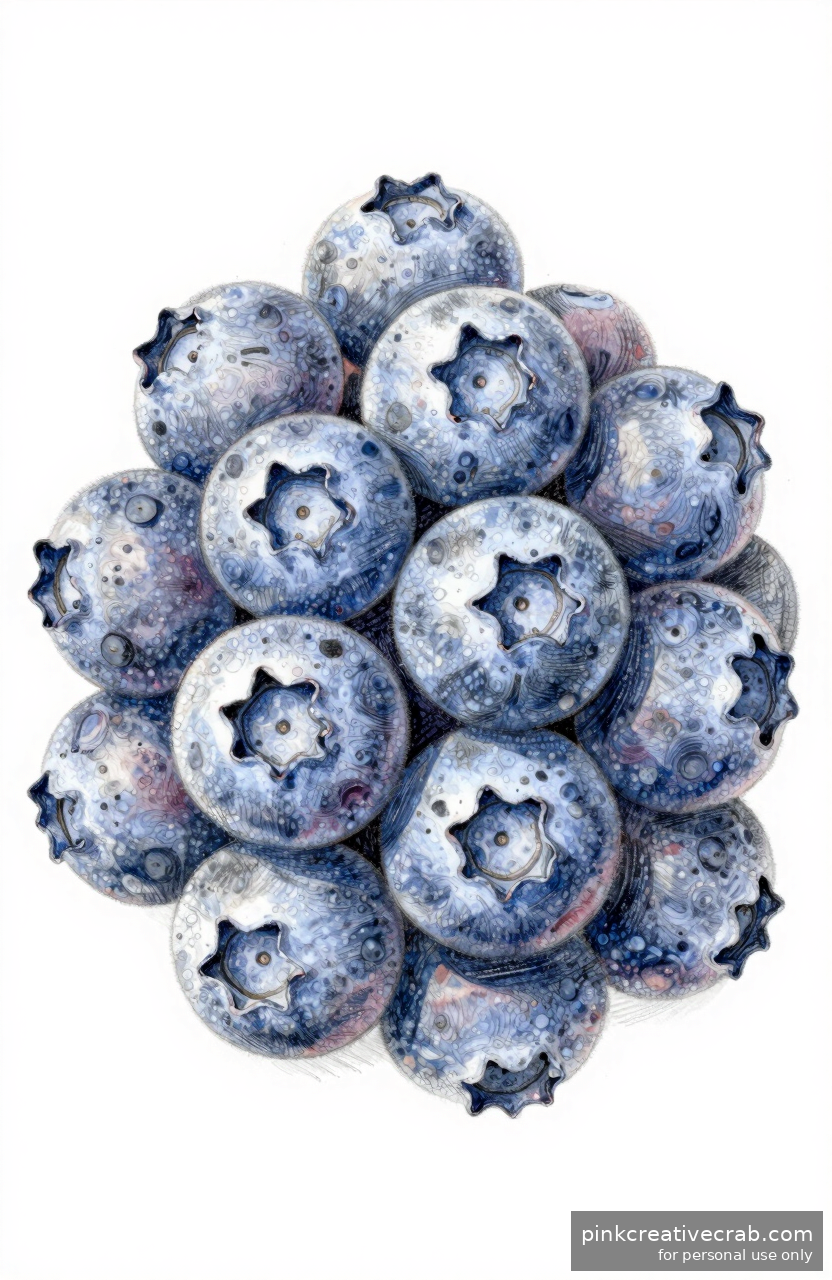 Tiny Wild Blueberries Grouping