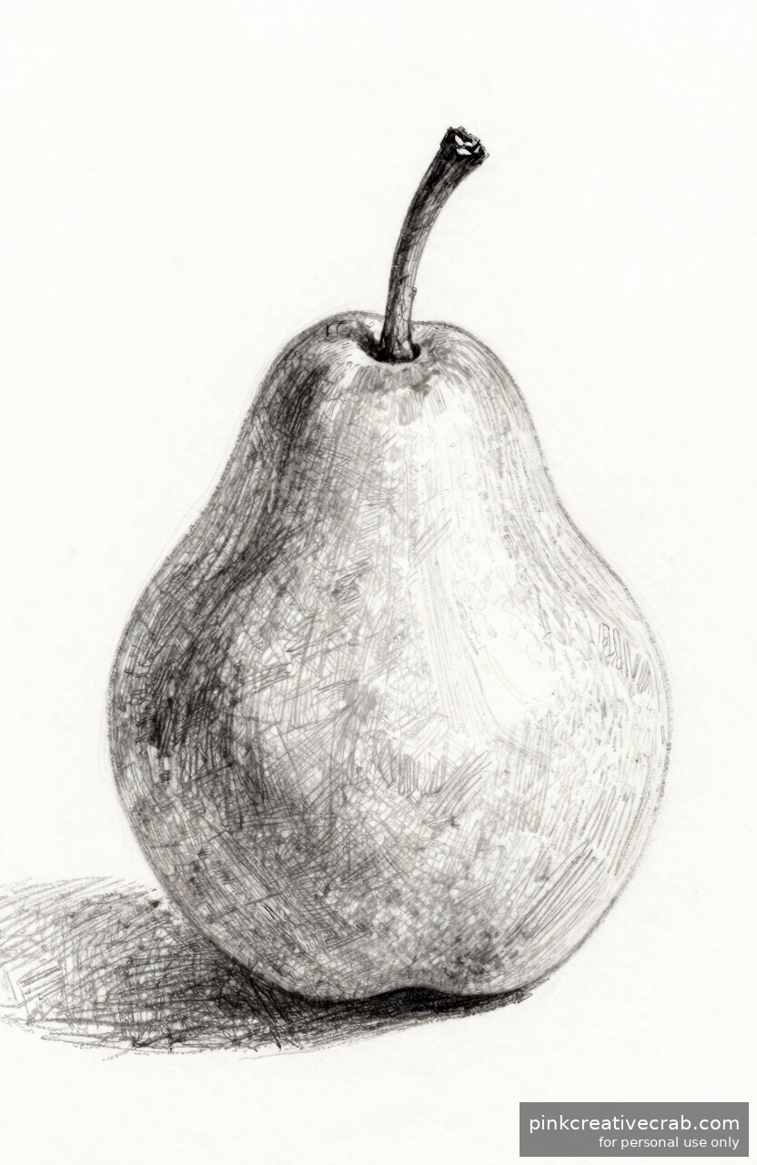 Gentle Pear Pencil Sketch