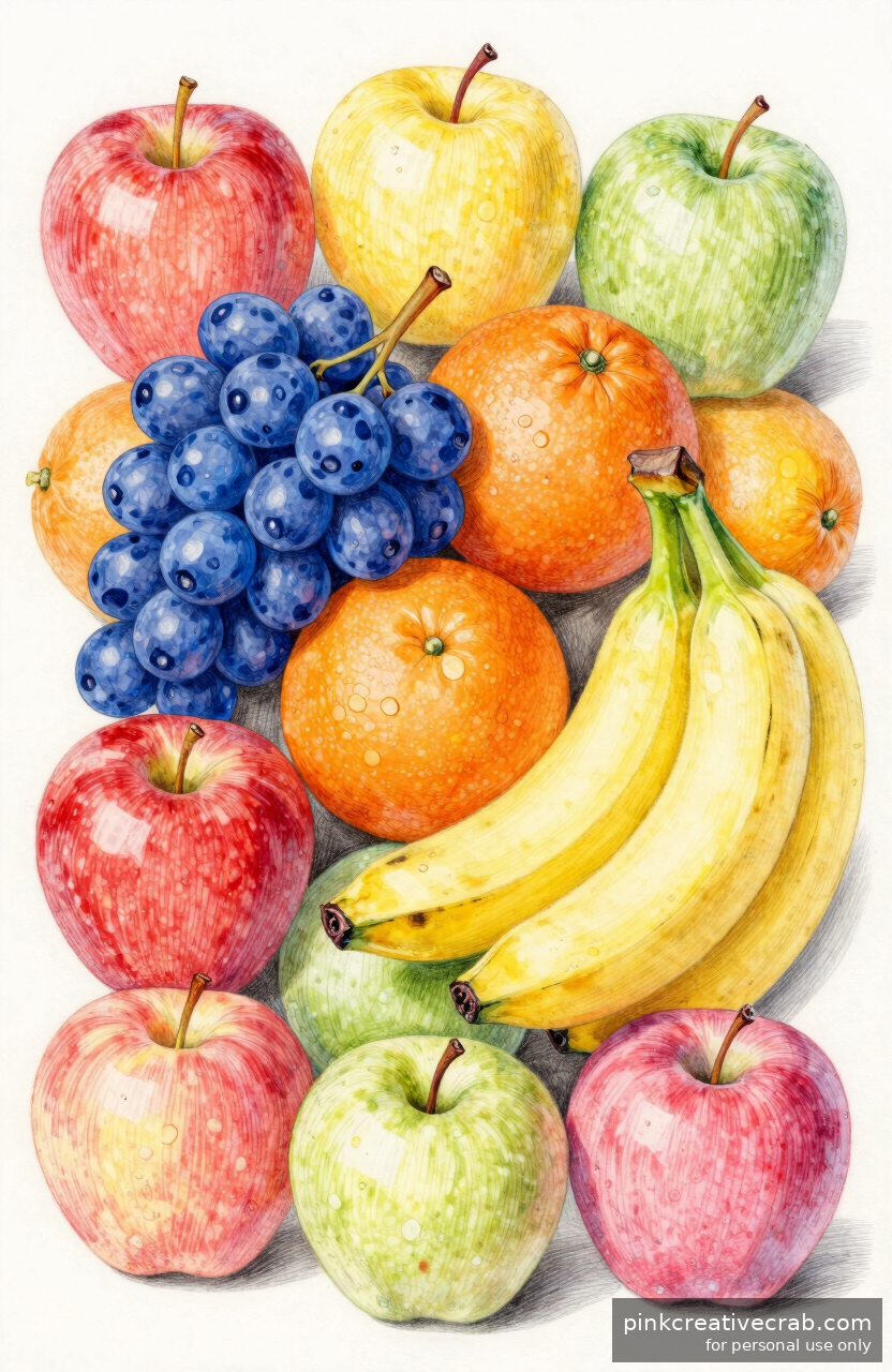 Colorful Fruit Still Life