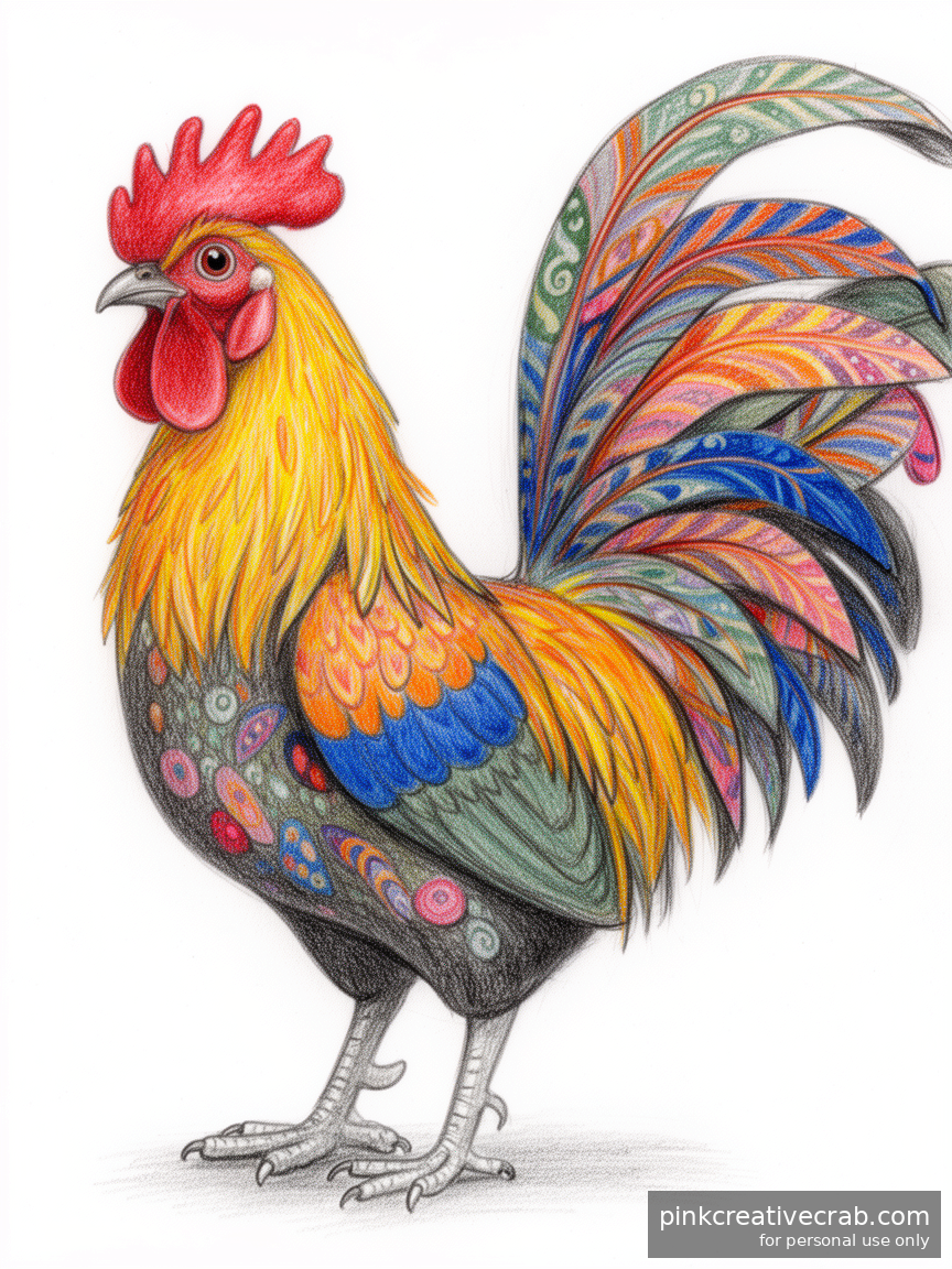 Folk Art Rooster