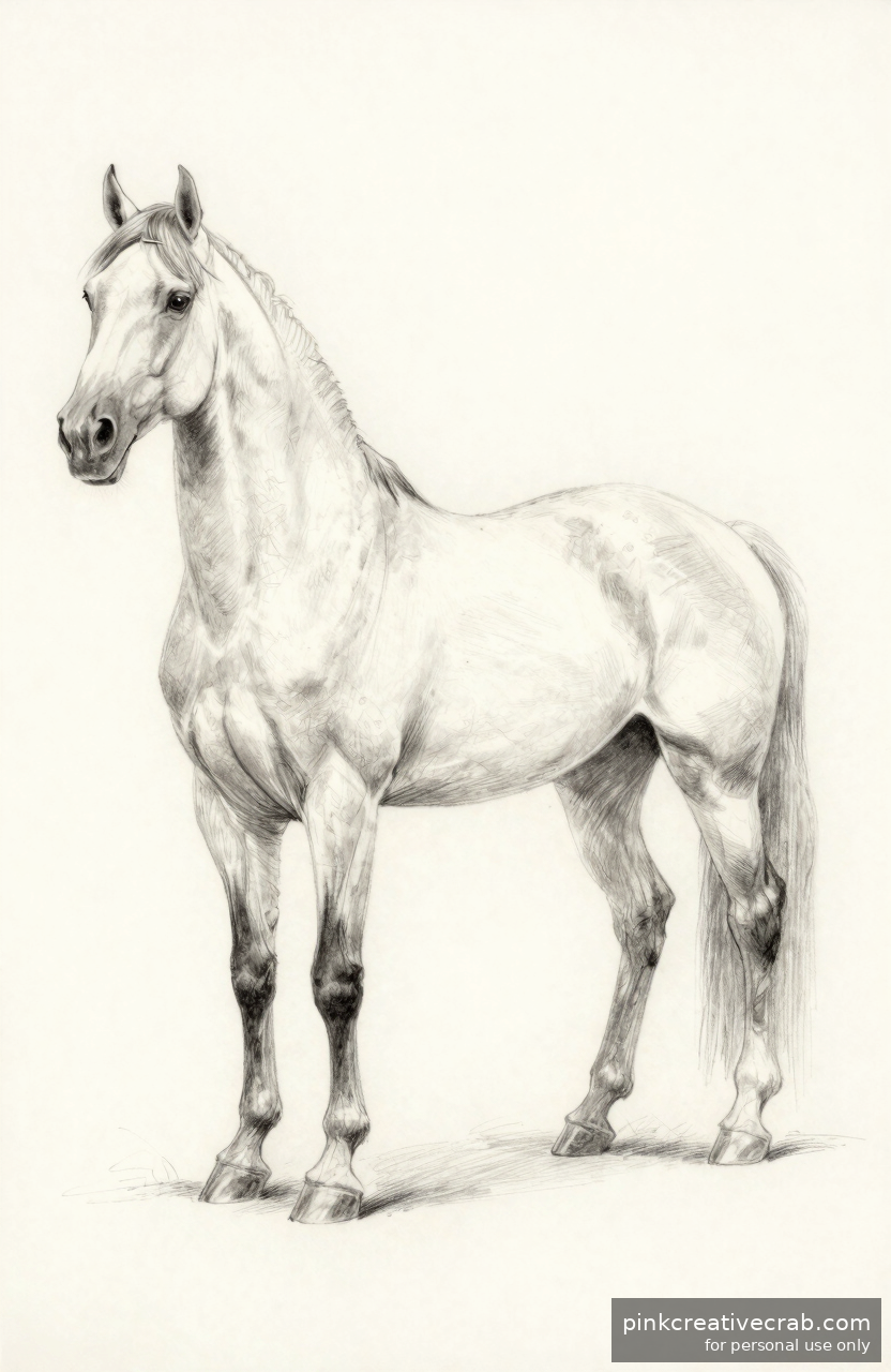 Graceful Horse in Profile