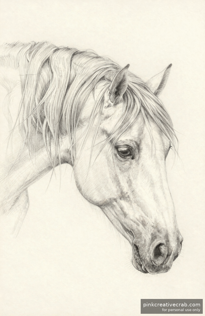 Flowing Horse Mane Study