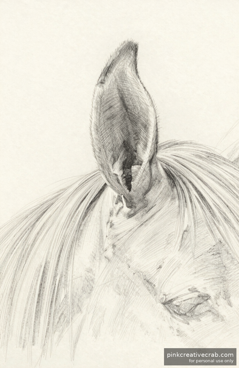 Realistic Horse Ear Detail