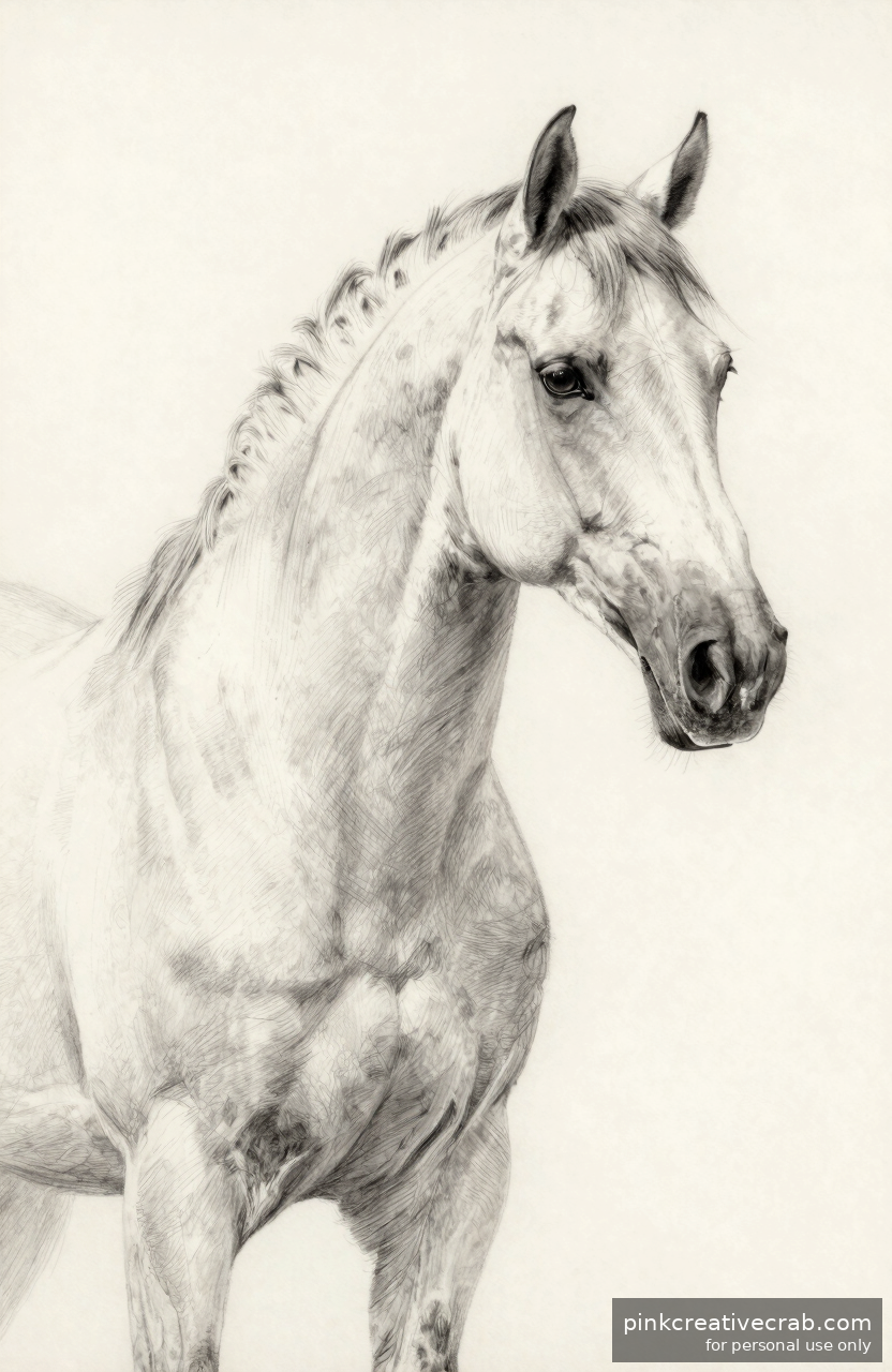 Noble Dressage Horse Portrait