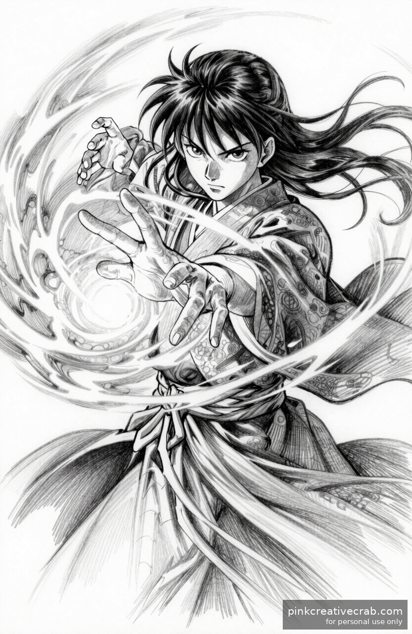 Focused Anime Mage Casting
