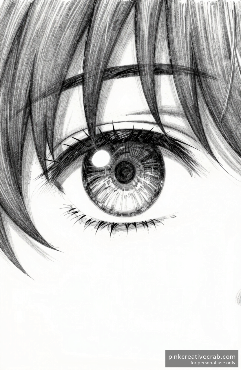 Glowing Anime Eye Detail Study