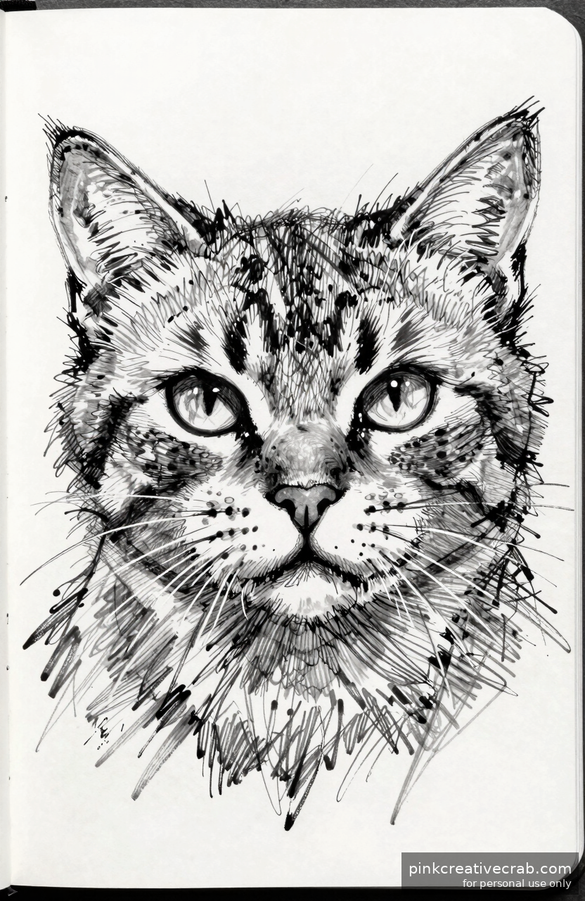 Expressive Cat Portrait Full of Feeling
