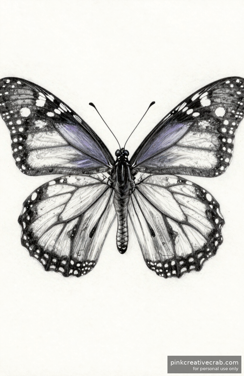 Simple Resting Monarch Butterfly
