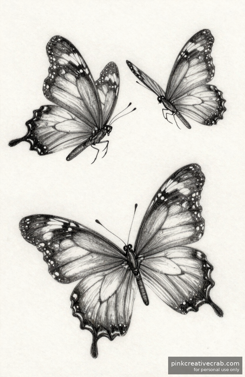 Pair of Butterflies in Flight