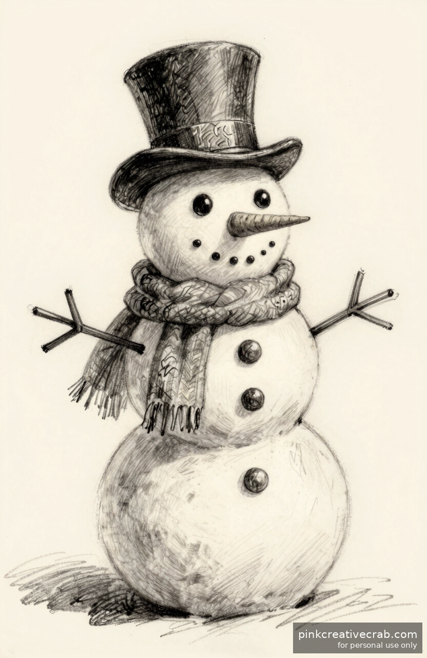 Classic Cheerful Snowman