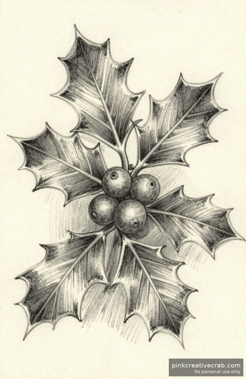 Simple Holly and Berries