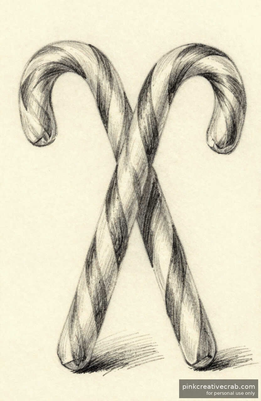 Delicate Candy Cane Pair