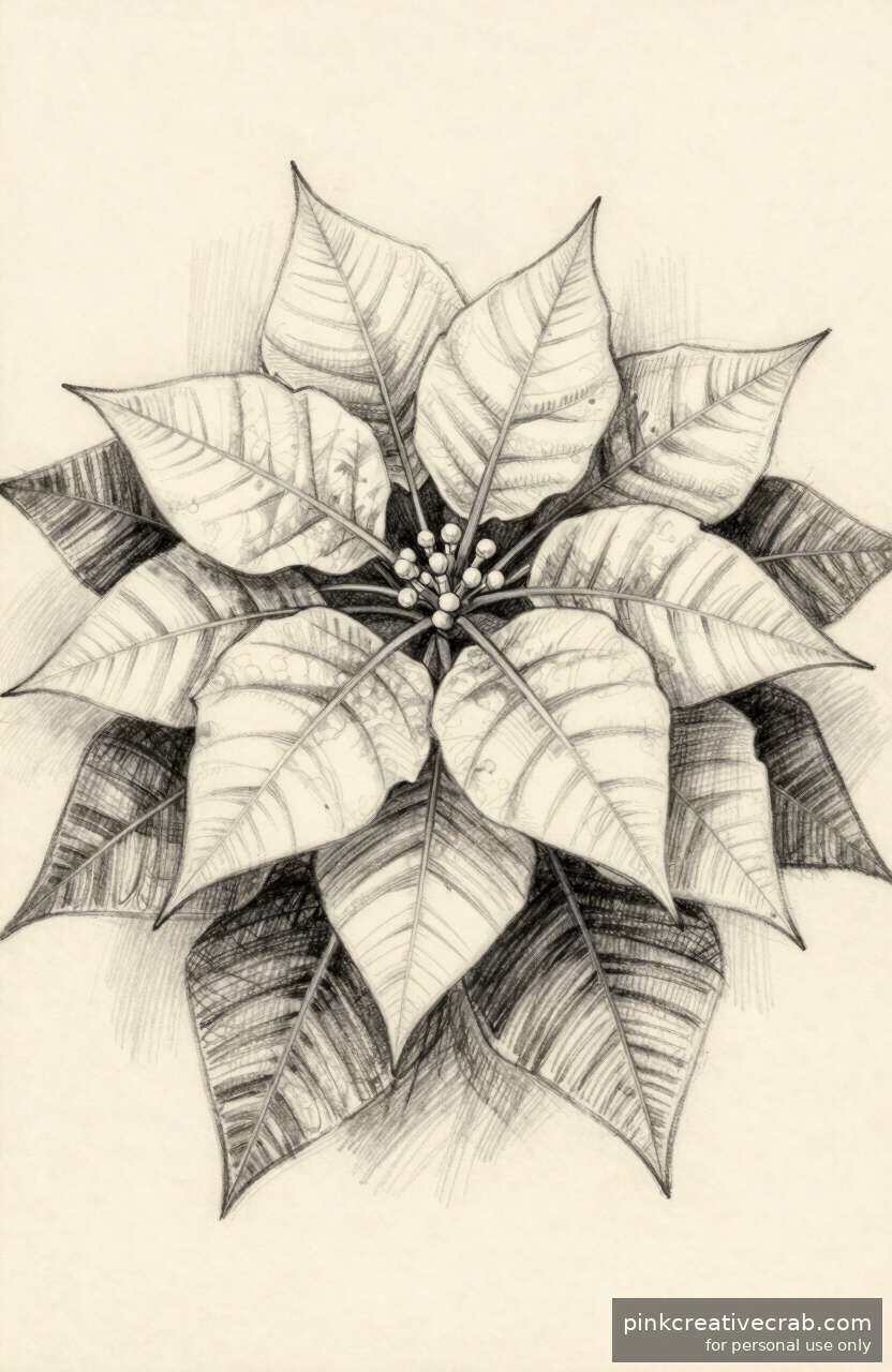 Single Poinsettia Bloom