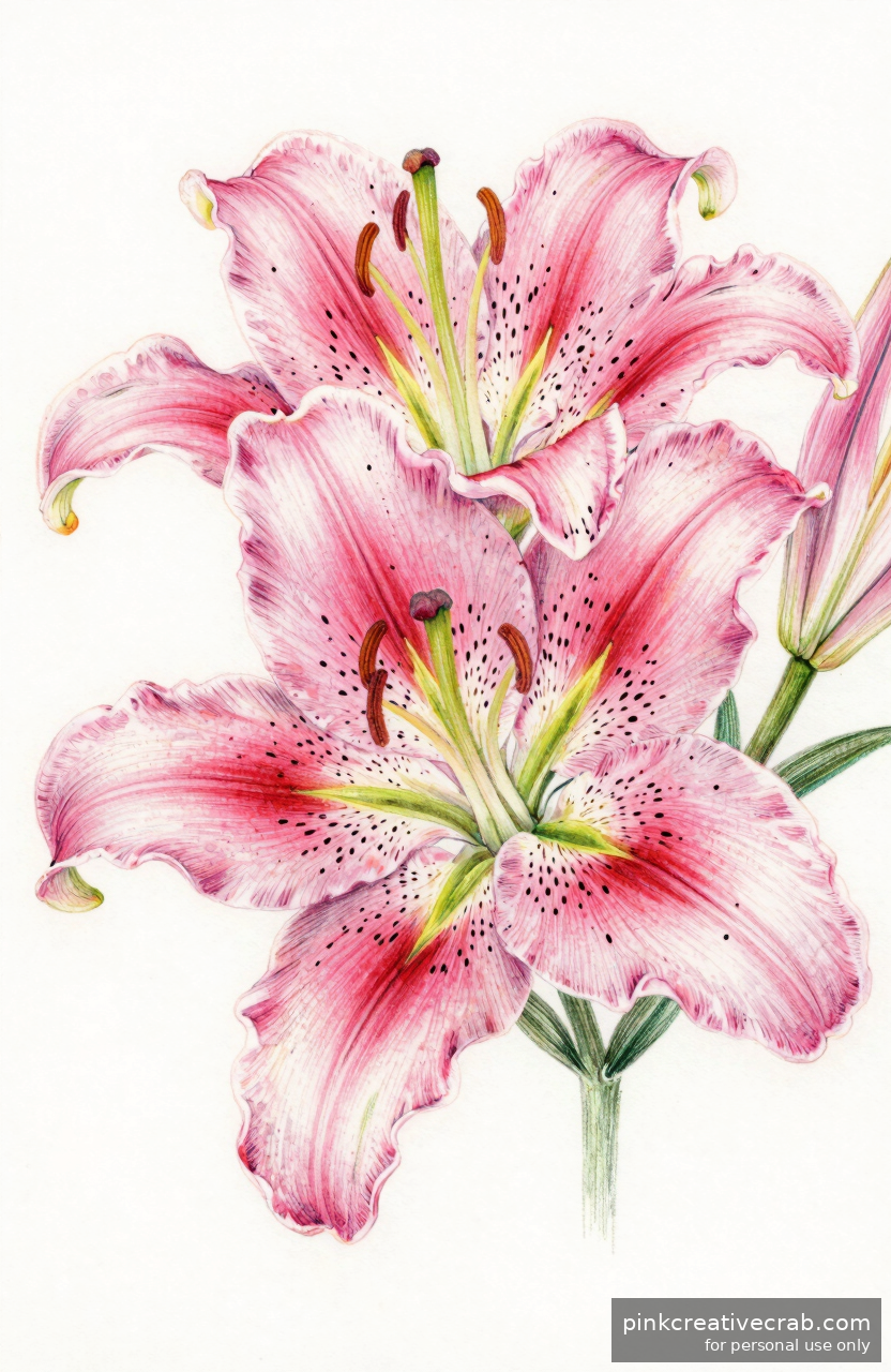 Stargazer Lily with Bold Spots