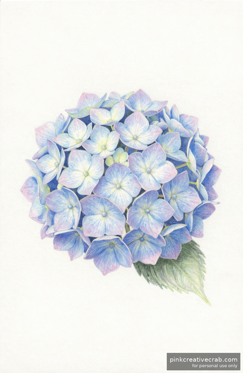 Pale Blue Hydrangea Head