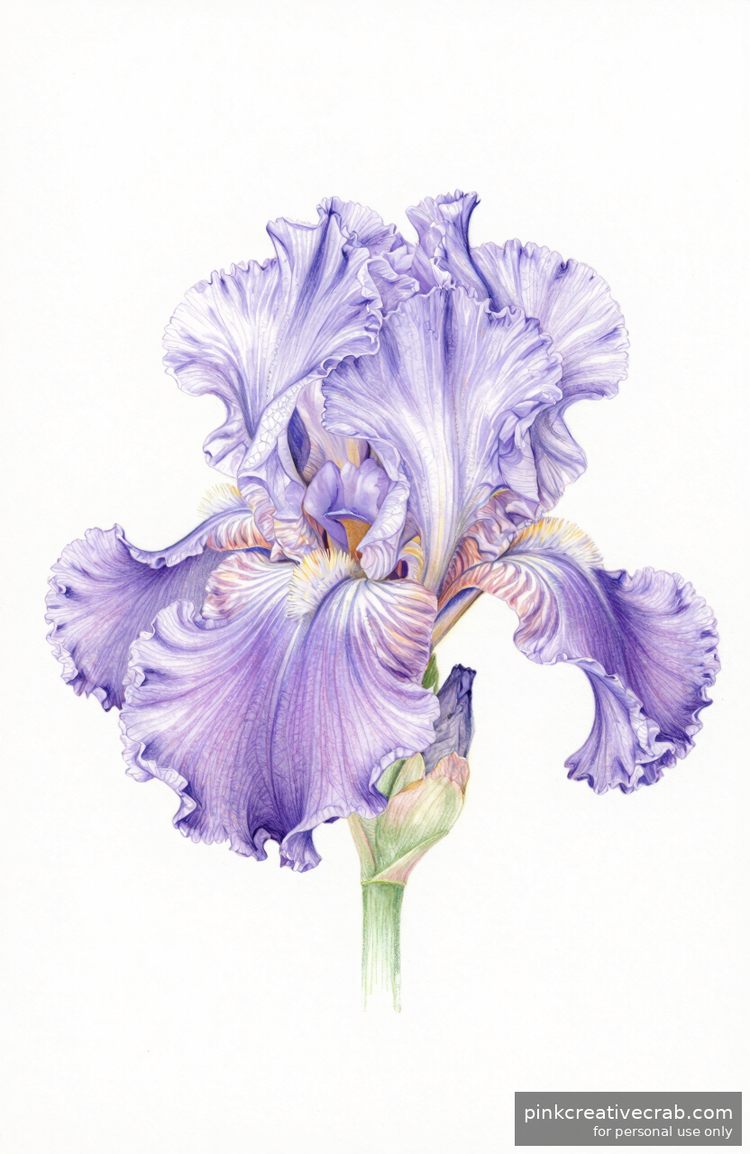 Graceful Iris in Violet
