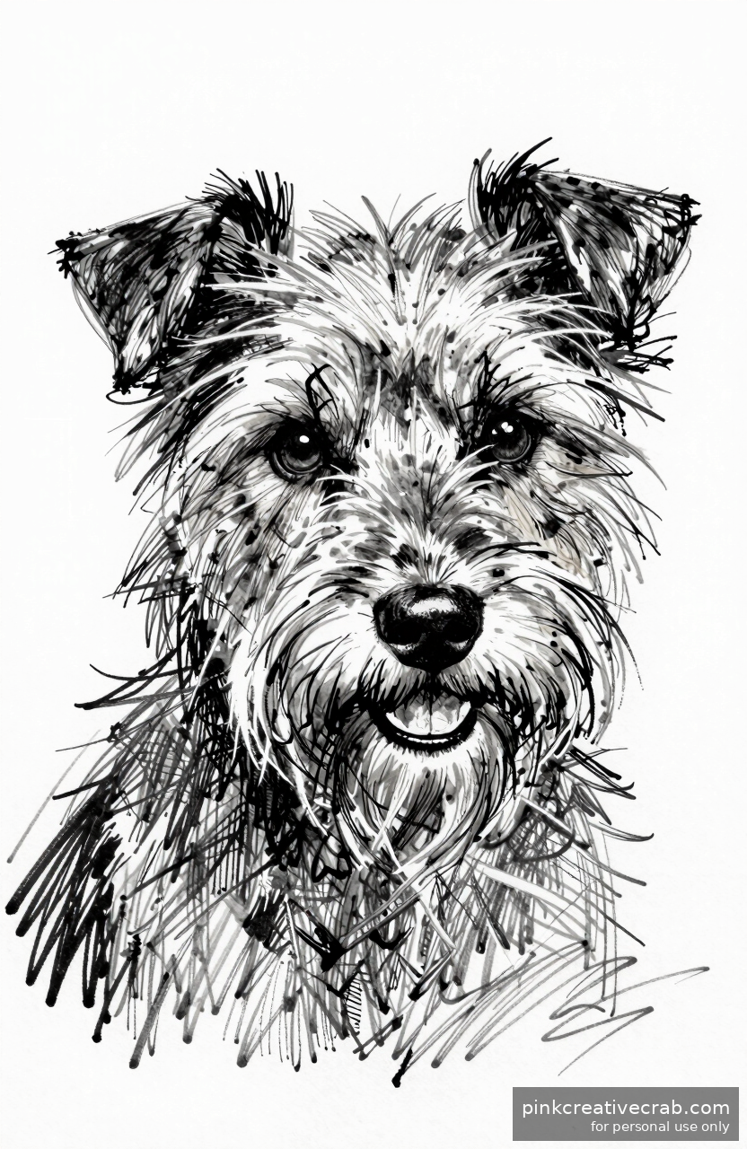 Scruffy Terrier Face