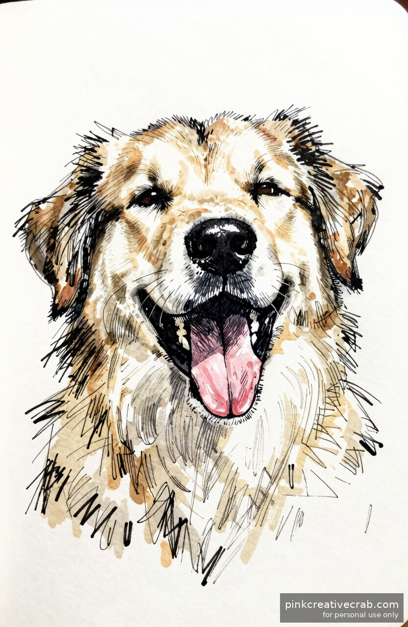 Happy Dog with Tongue Out