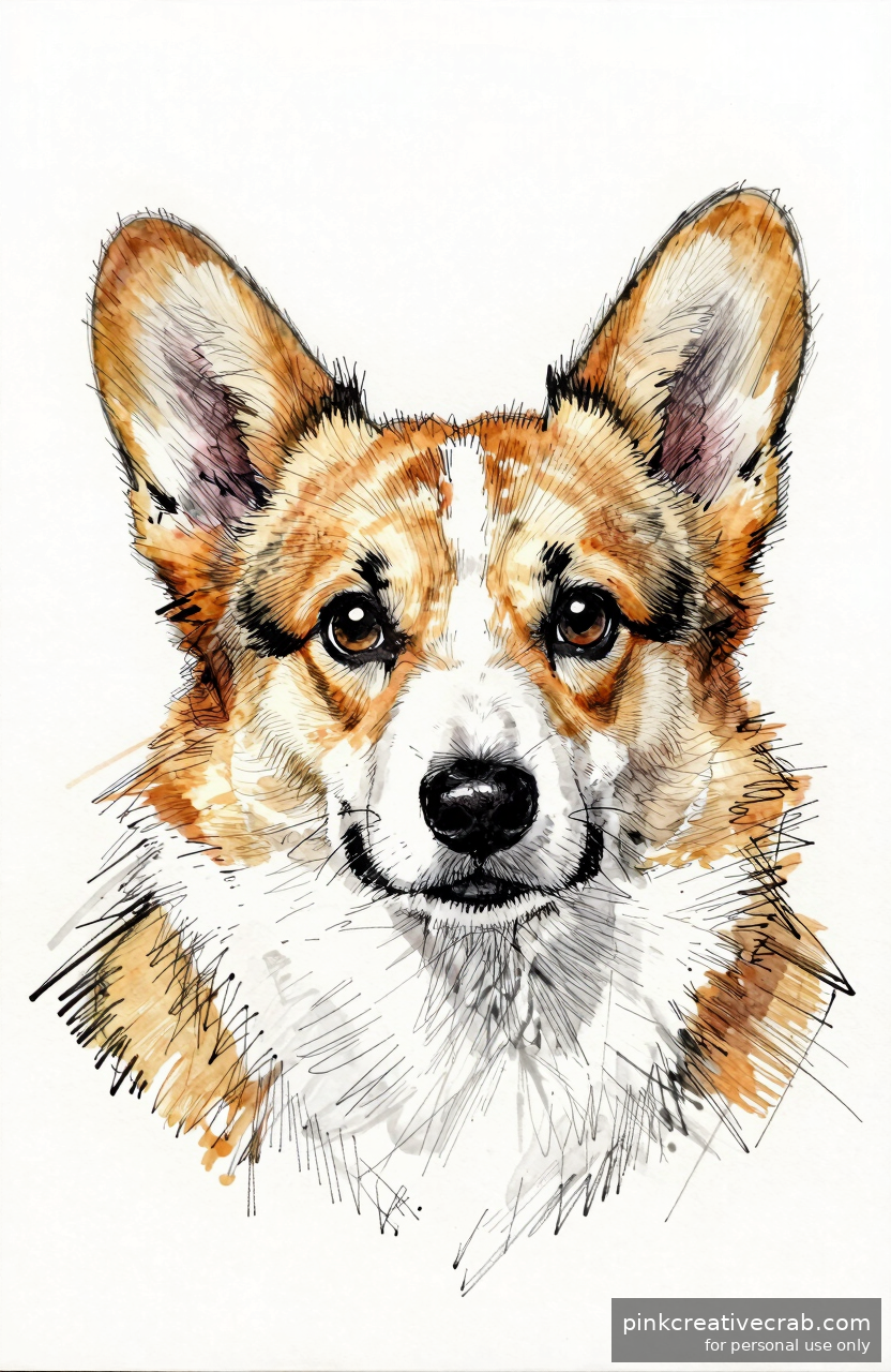 Perky-Eared Corgi Portrait