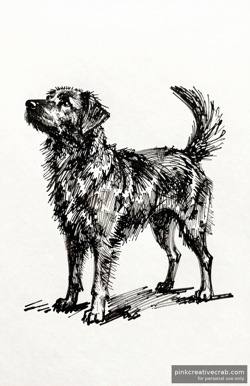 Wagging Tail Pencil Study
