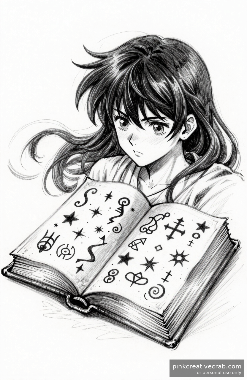 Spell Book with Flowing Pages