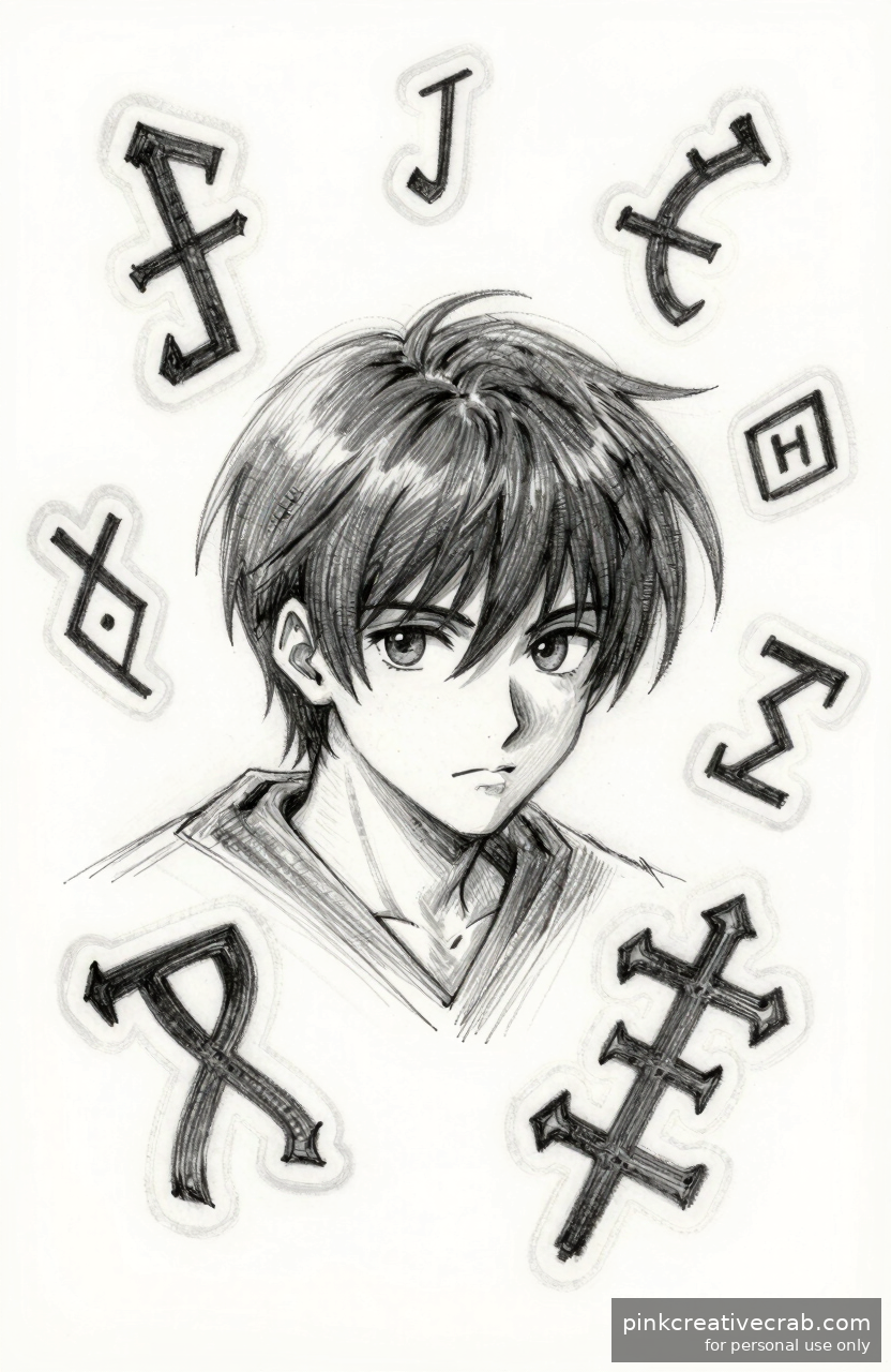 Floating Magical Rune Symbols
