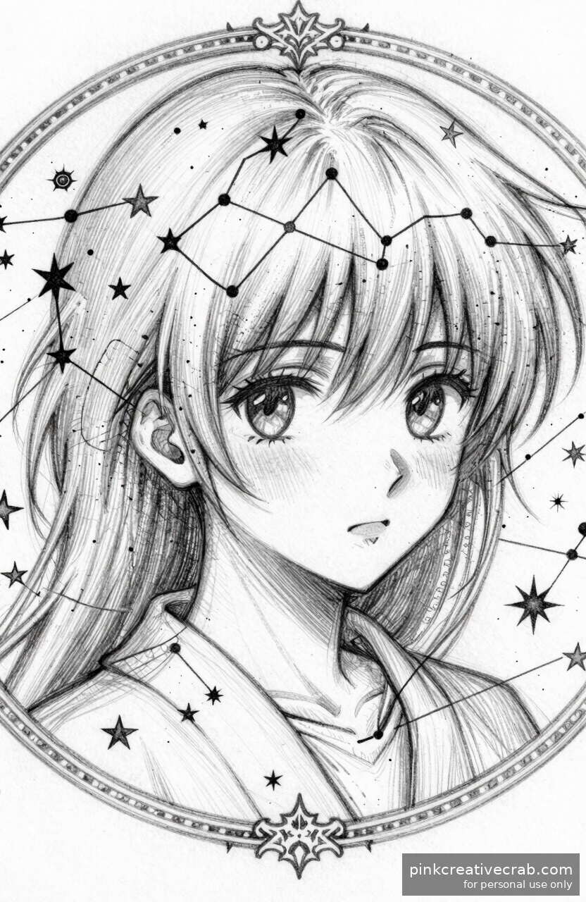 Witch Drawing Pencil Star Map