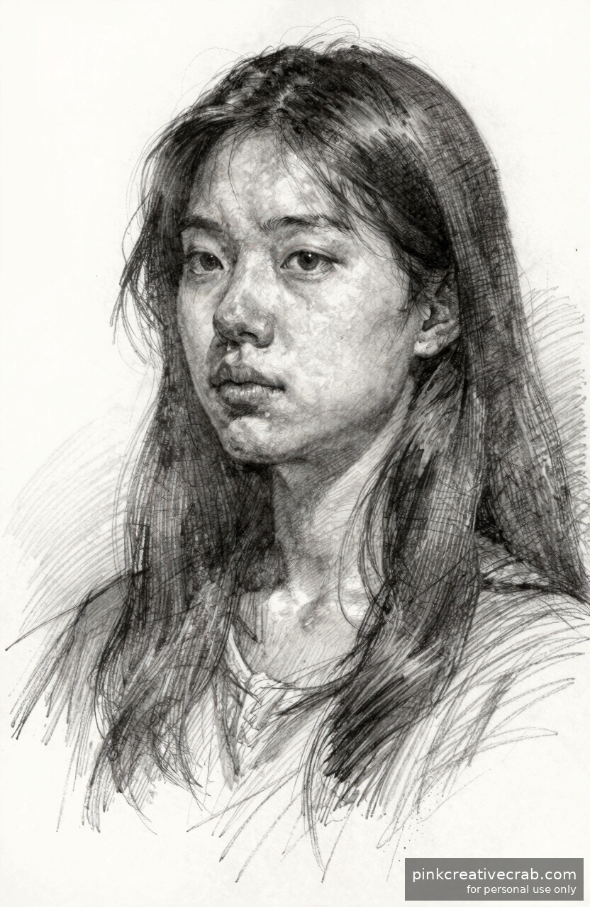 Contemplative Portrait Sketch
