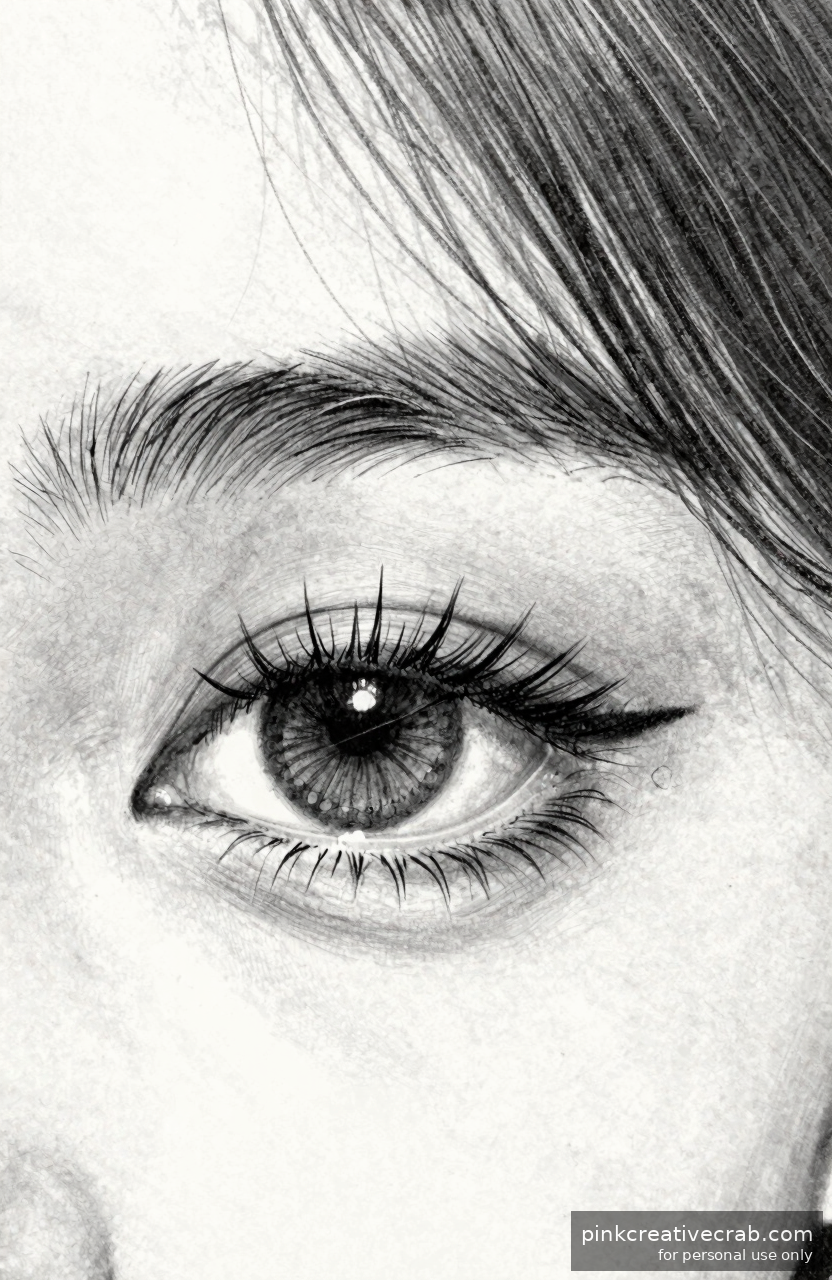 Soft Eyelashes Detail Study