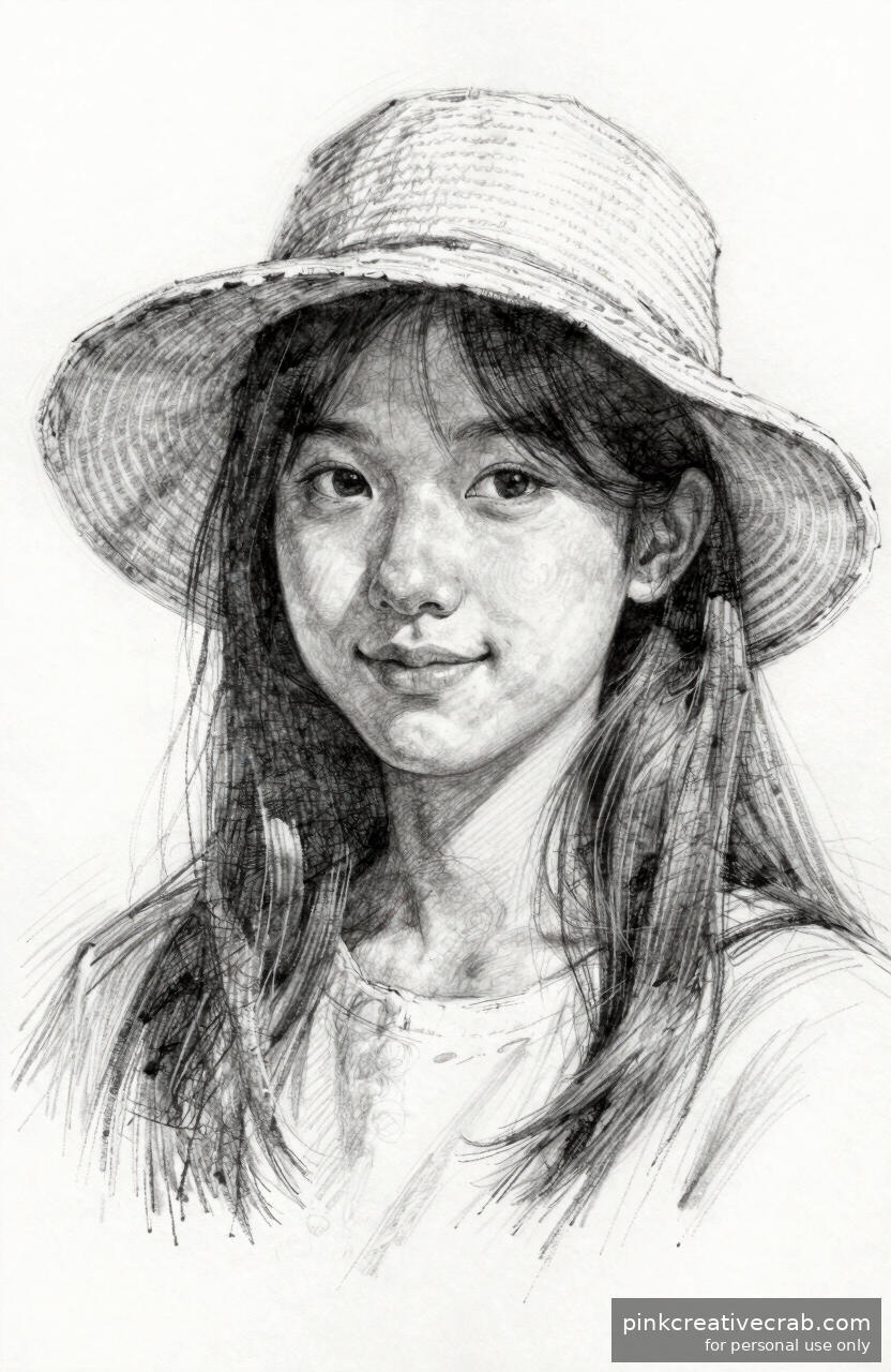 Young Girl in a Sun Hat