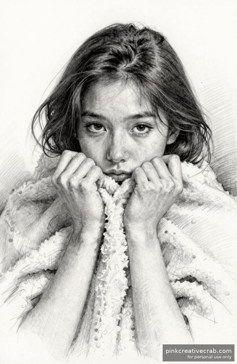 Girl Wrapped in a Blanket
