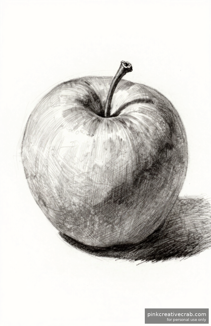 Single Shiny Red Apple