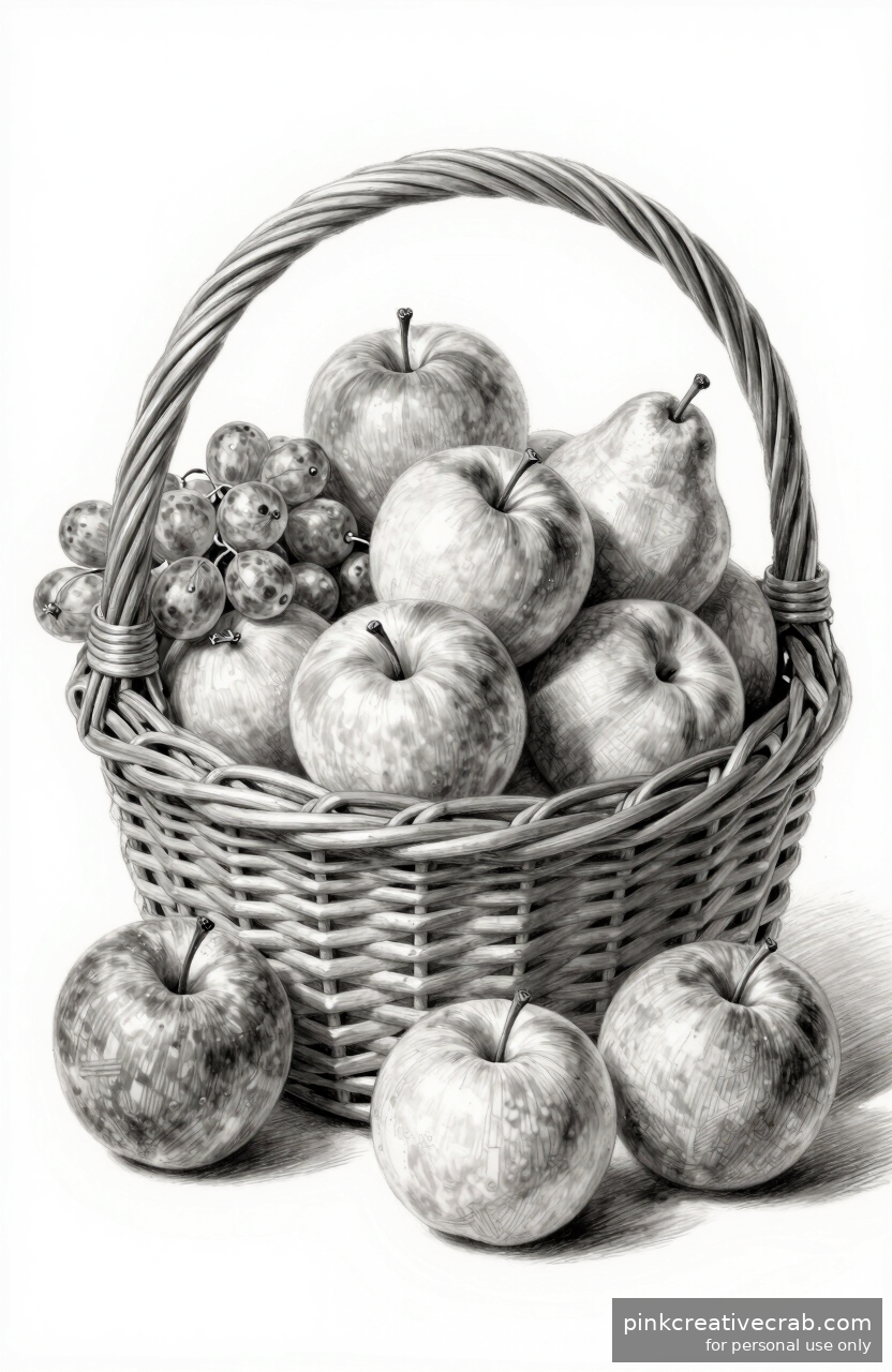 Overflowing Harvest Basket Sketch