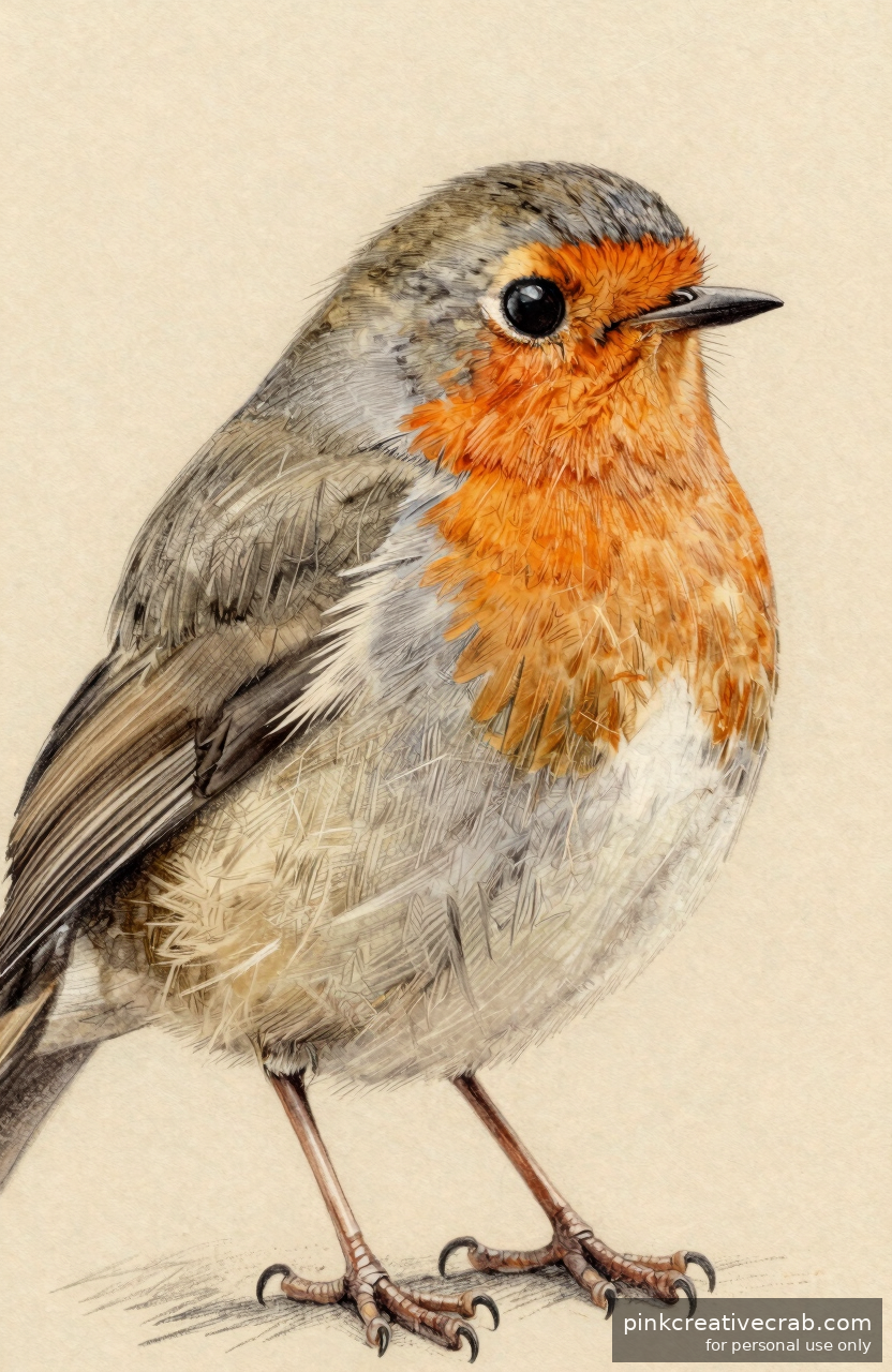 Plump Little Robin Sketch