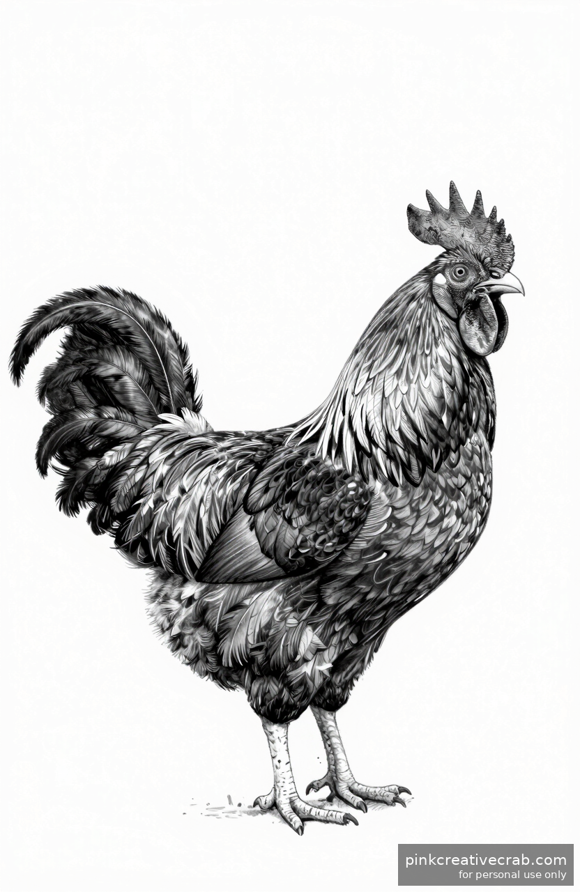 Proud Rooster Side Profile