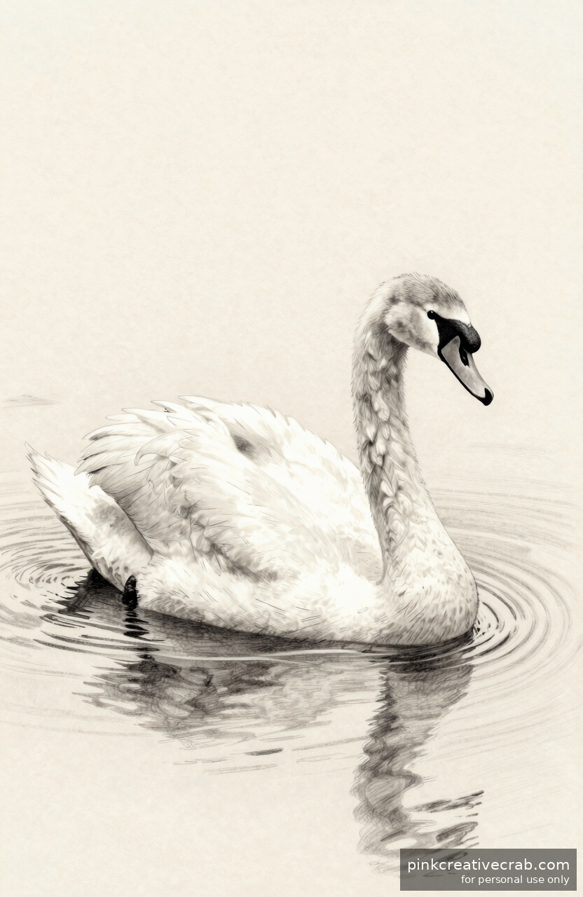 Elegant Swan on Water