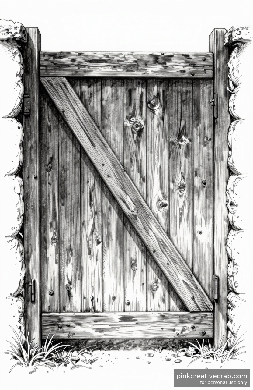 Creaky Wooden Garden Gate