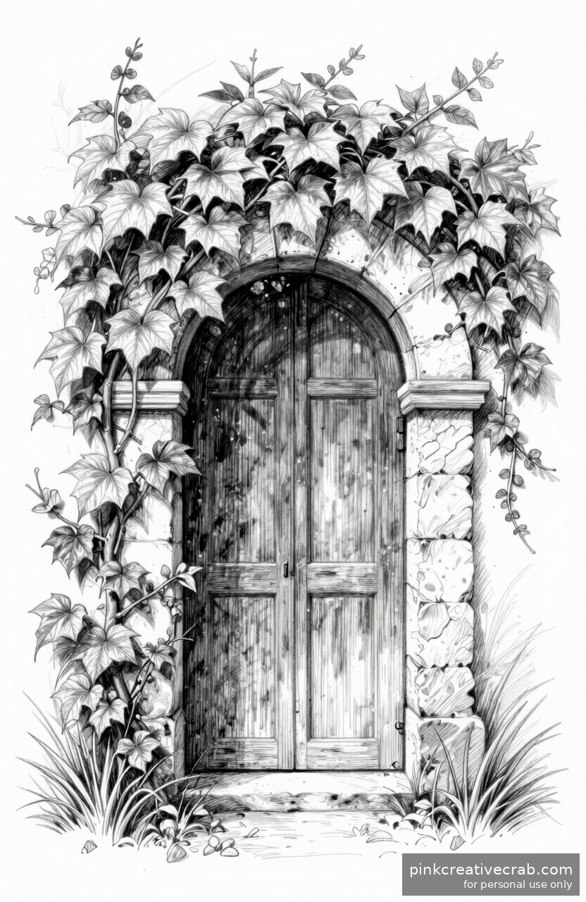 Leafy Arched Doorway