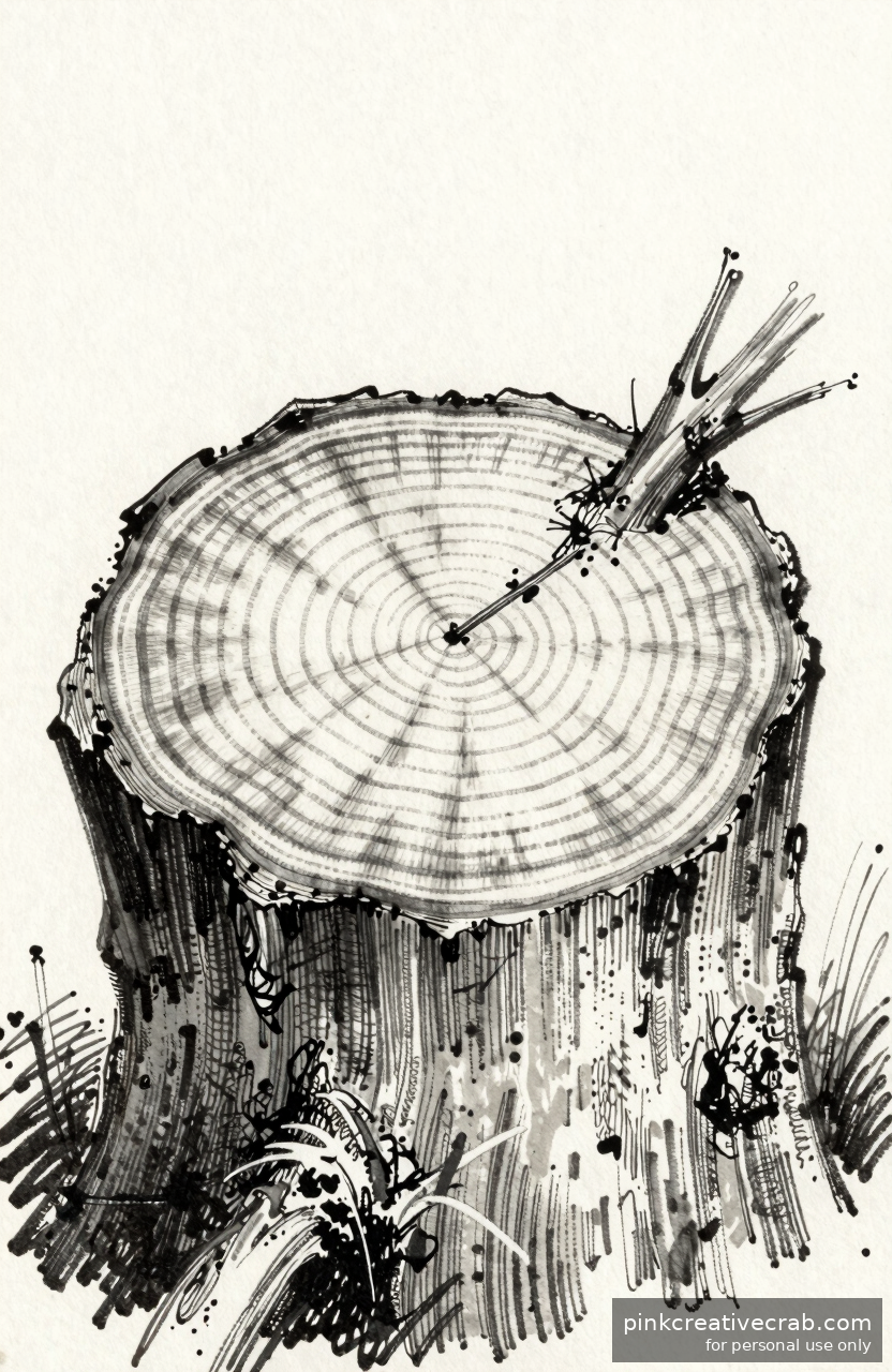 Tree Stump with Rings
