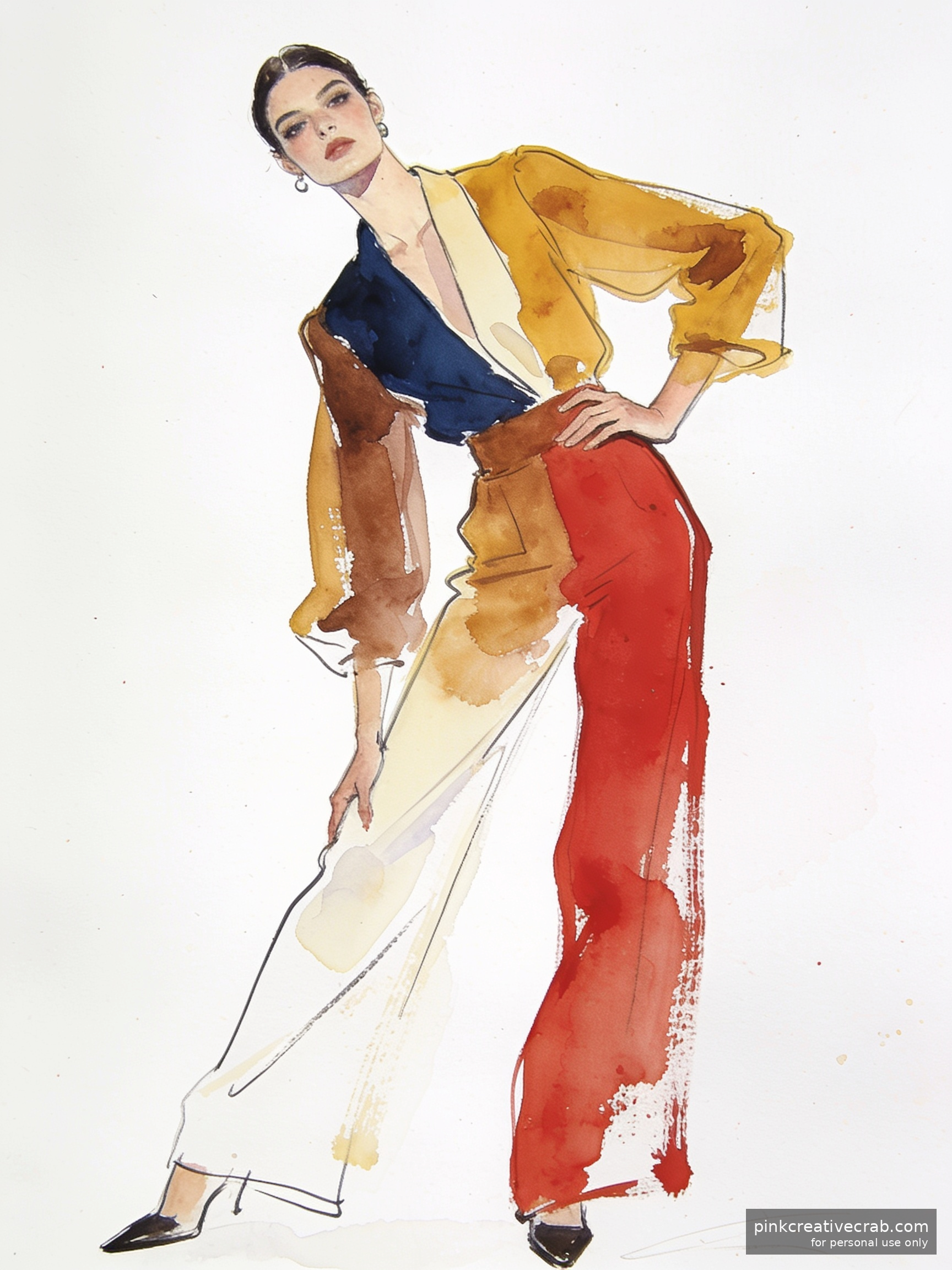 Confident Full Body Pose Illustration