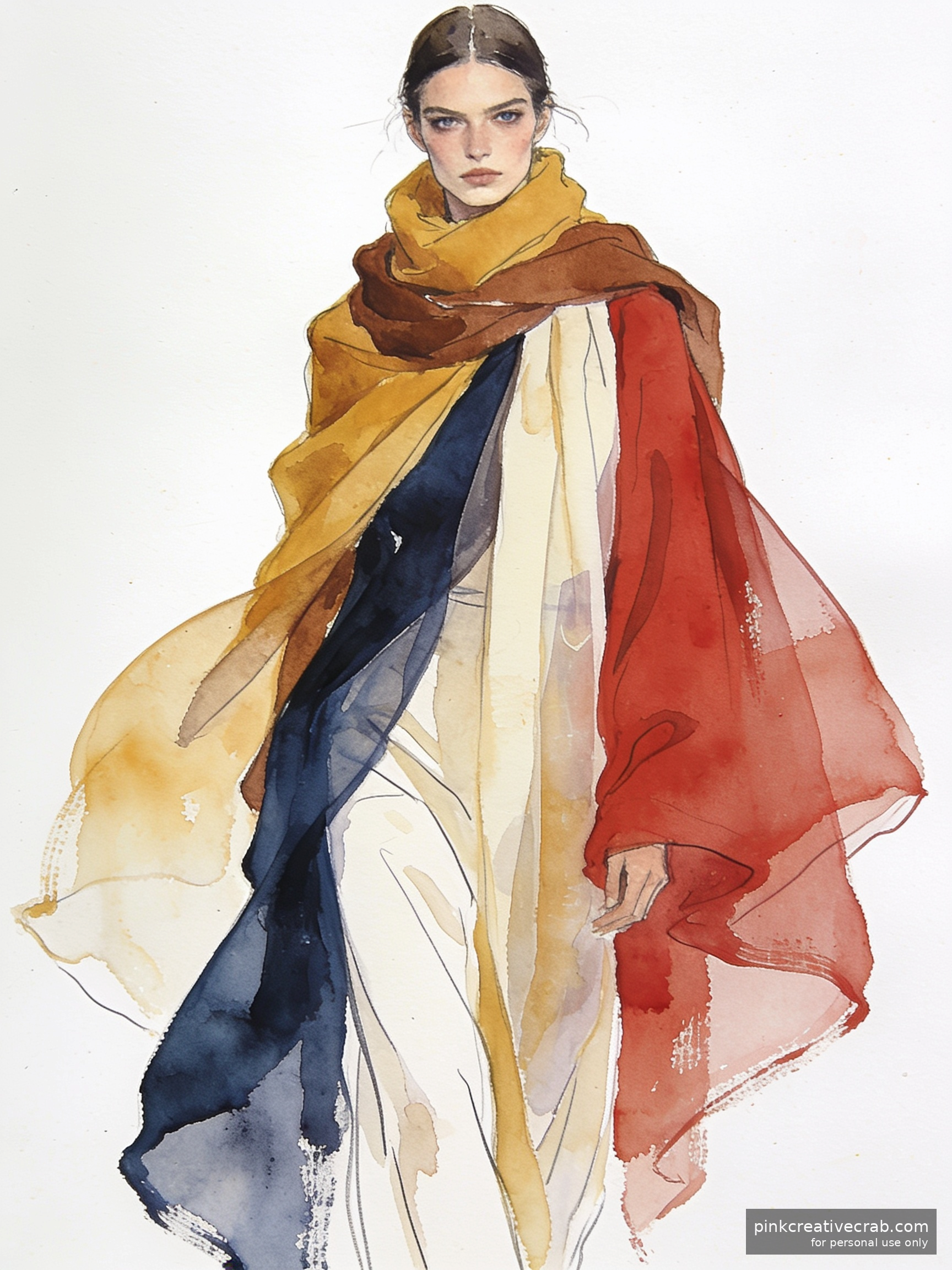 Editorial Layered Scarf Look