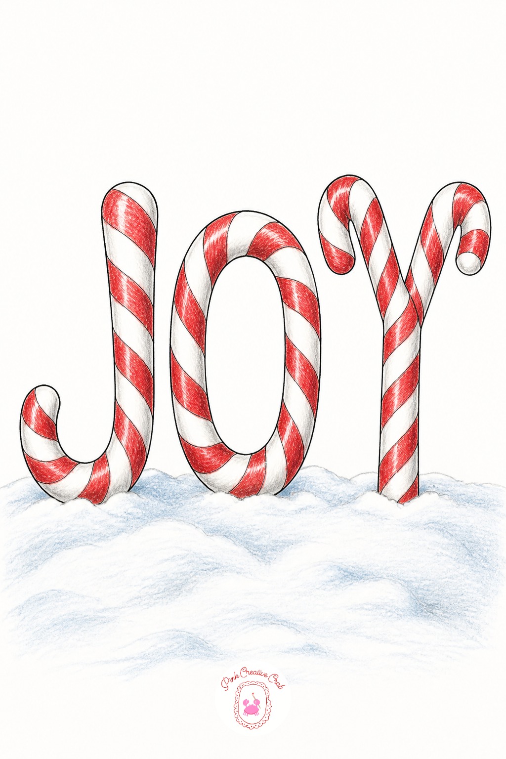 Candy Cane Letters In Snow — Plant a row of candy canes directly in the snow, bending each one into the shape of a letter rather than drawing a straight cane.