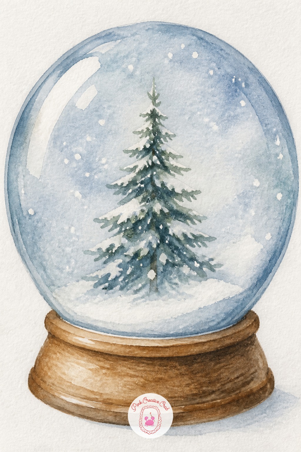 Snow Globe — A snow globe is a sphere with a small scene trapped inside it, a fun layered subject for one evening. Christmas watercolor ideas