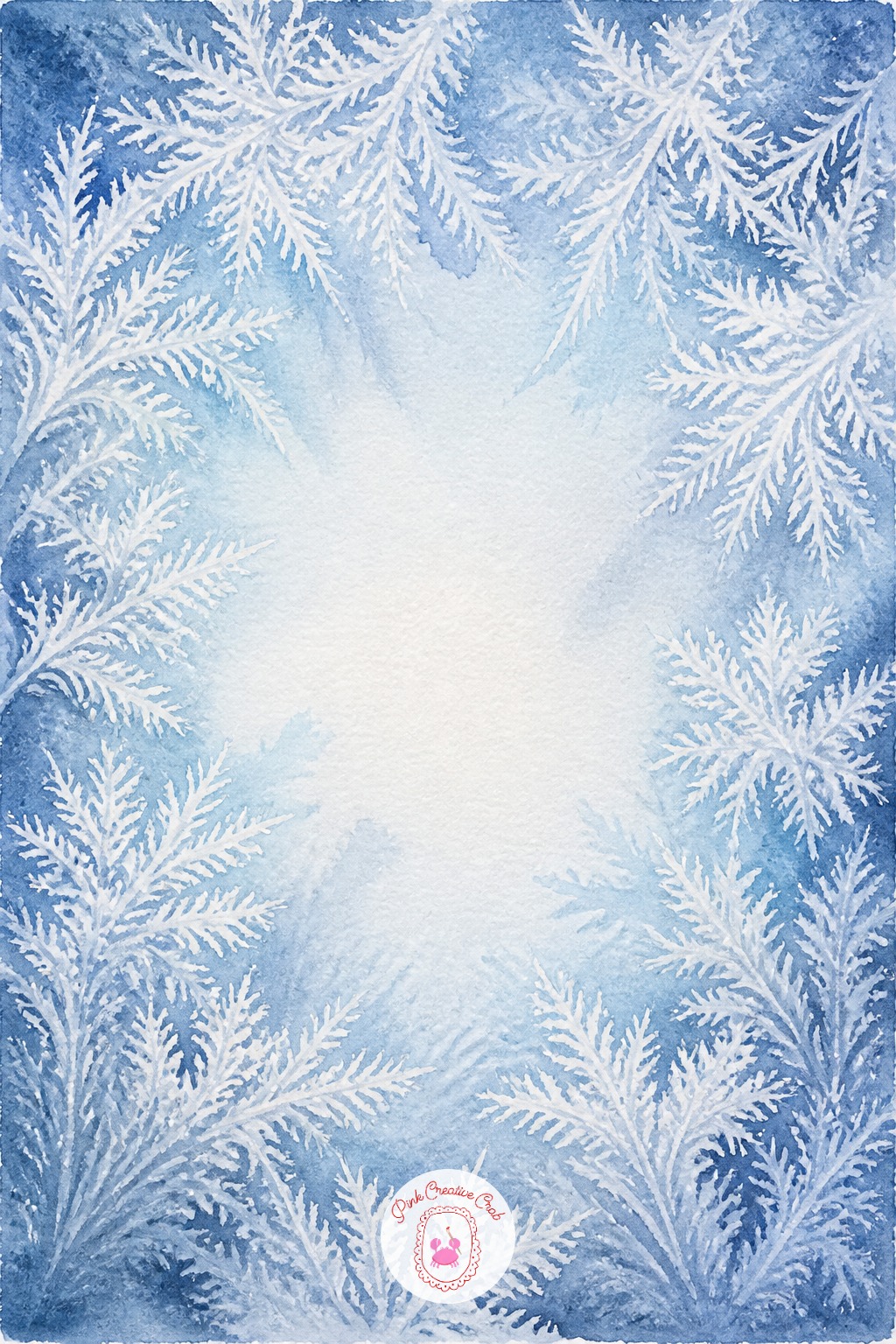 Window Frost Pattern — Frost on a windowpane gives you a chance to paint lacy linework over a flat color field. Christmas watercolor ideas
